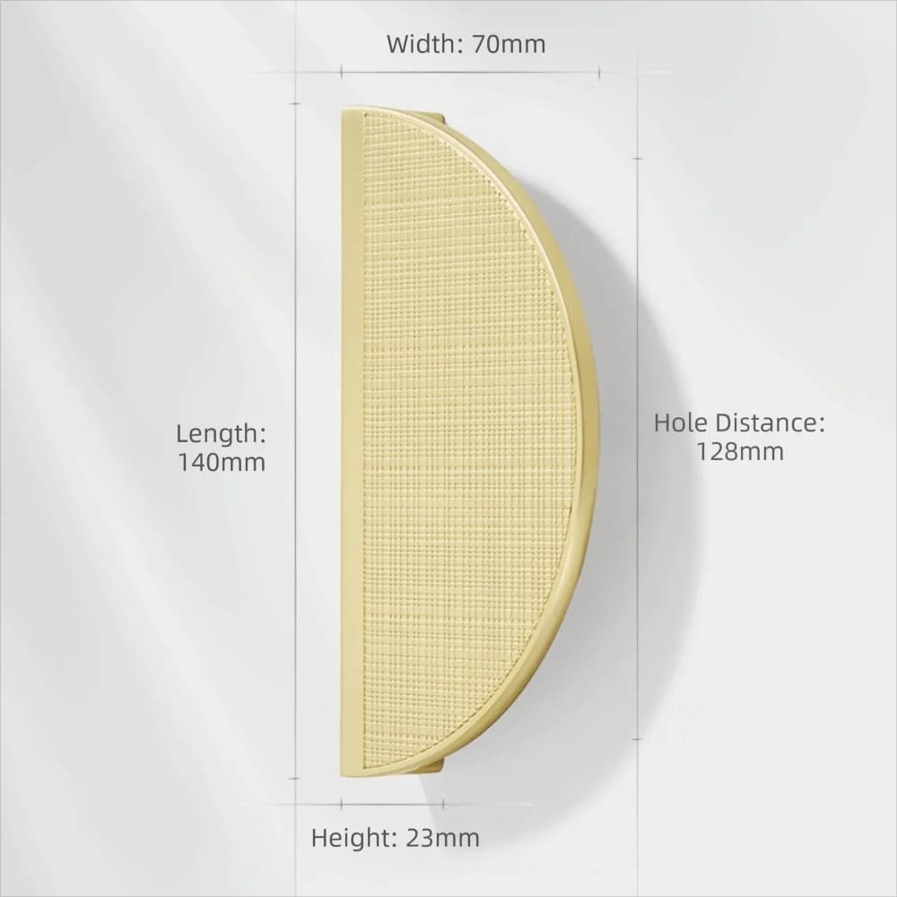 Zinc-Alloy Cabinet Door Handles Fluted Design Single-Hole Drawer Pulls Striped Texture Semi-Circular Shape Wardrobe Knobs