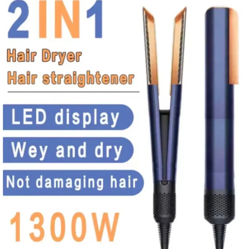 Professional hair dryer 2 in 1 and hair plate with negative ions, long-lasting styling tools, wet and dry hair dryer, healthy hair care