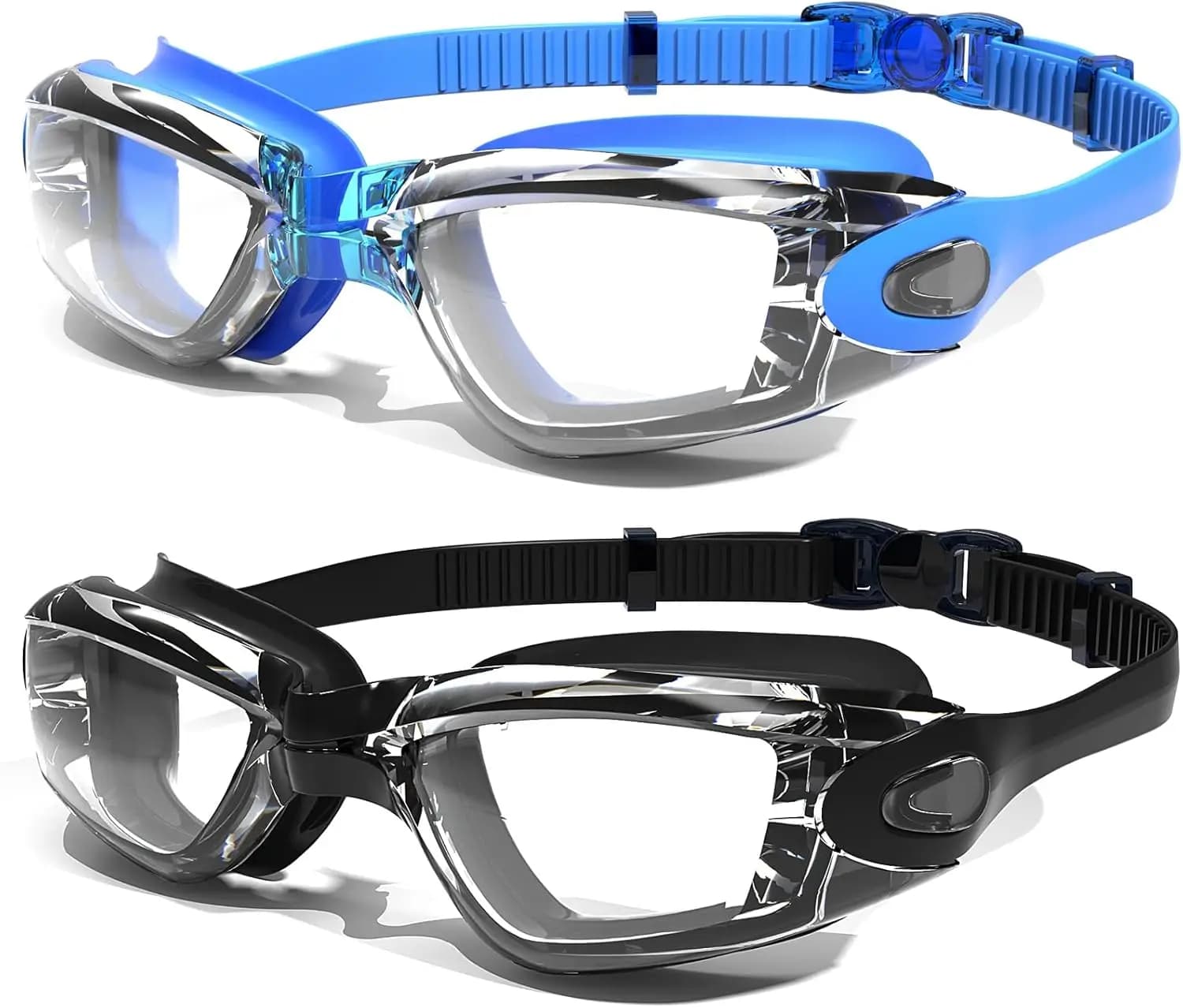 Pack of 2 swimming glasses for adults, men, women and boys - Anti-loss design