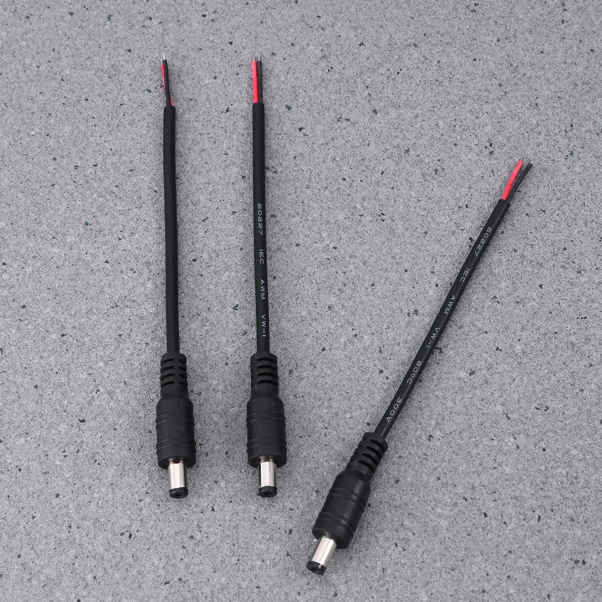 10 Parts Connector Jack DC 5.5x2.1mm with 12V LED Strip Pigtail Cable, CCTV Cameras, Security Power Supply and Lighting - Easy Installation