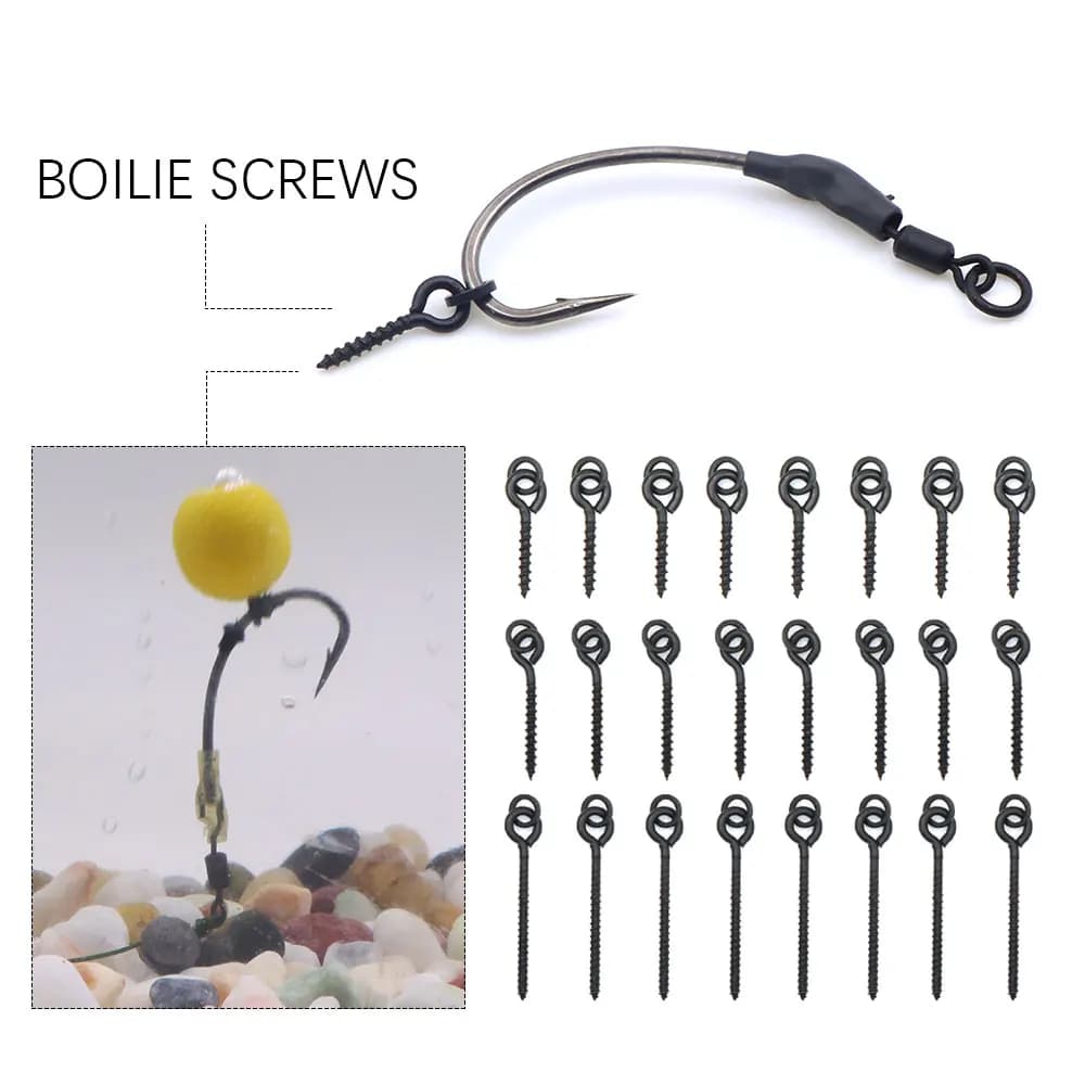 20 pcs Fishing at the Carpa Boilie Esca Artificial Vineyards Fake Recalling Ring Rig Hair Rig Method Feeder Fish Accessories