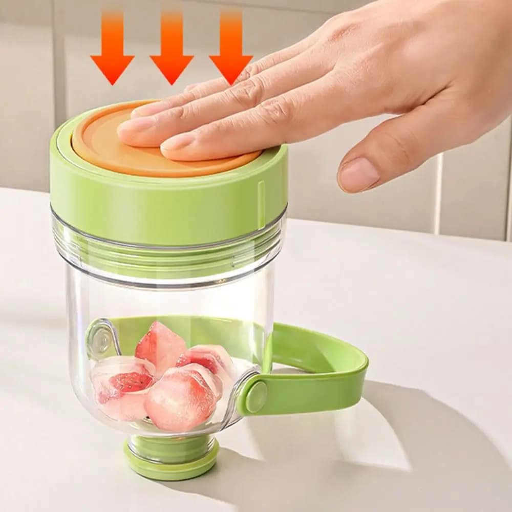 Stampo per cubetti di ghiaccio a pressione per bottiglie d'acqua, con maniglia, anti-perdita, per rimozione facile del ghiaccio, stampo per ghiaccio a forma di brocca