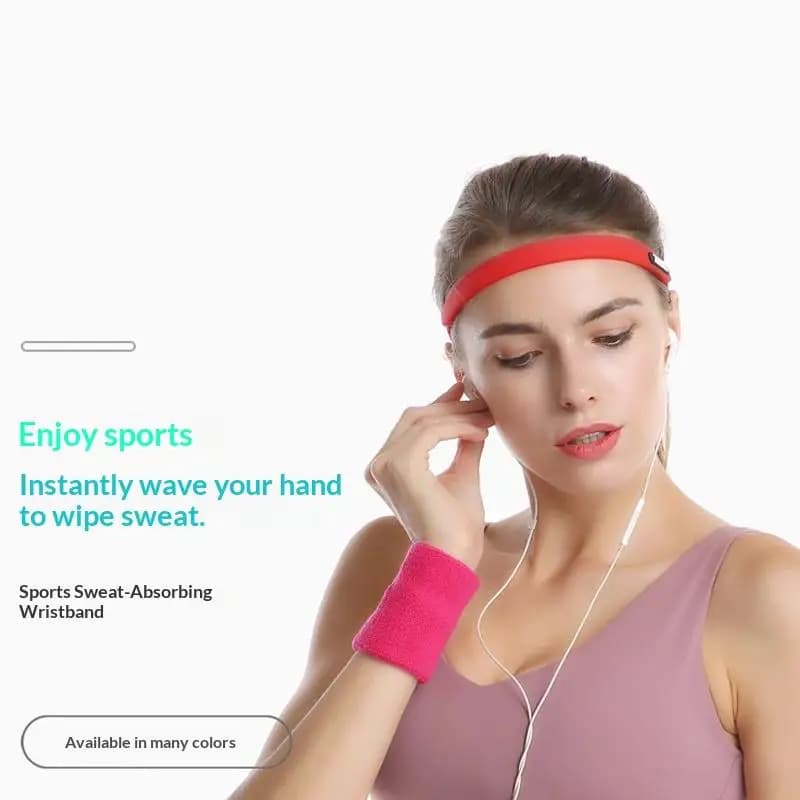 1Pc Unisex Sports Wristbands Sweat Absorbent Wrist Supports for Basketball Tennis Volleyball Gym Workout Protective Wrist Straps