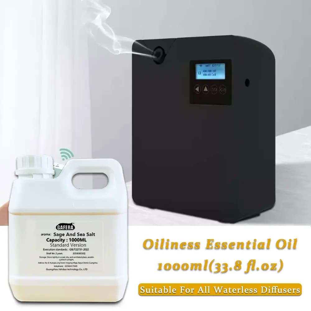 GAFERA 1000ml (33.8 fl.oz) Sage And Sea Salt/Ritz-Carlton Essential Oil - Luxury Hotel/Club Diffuser Replenish Aromatherapy Oils