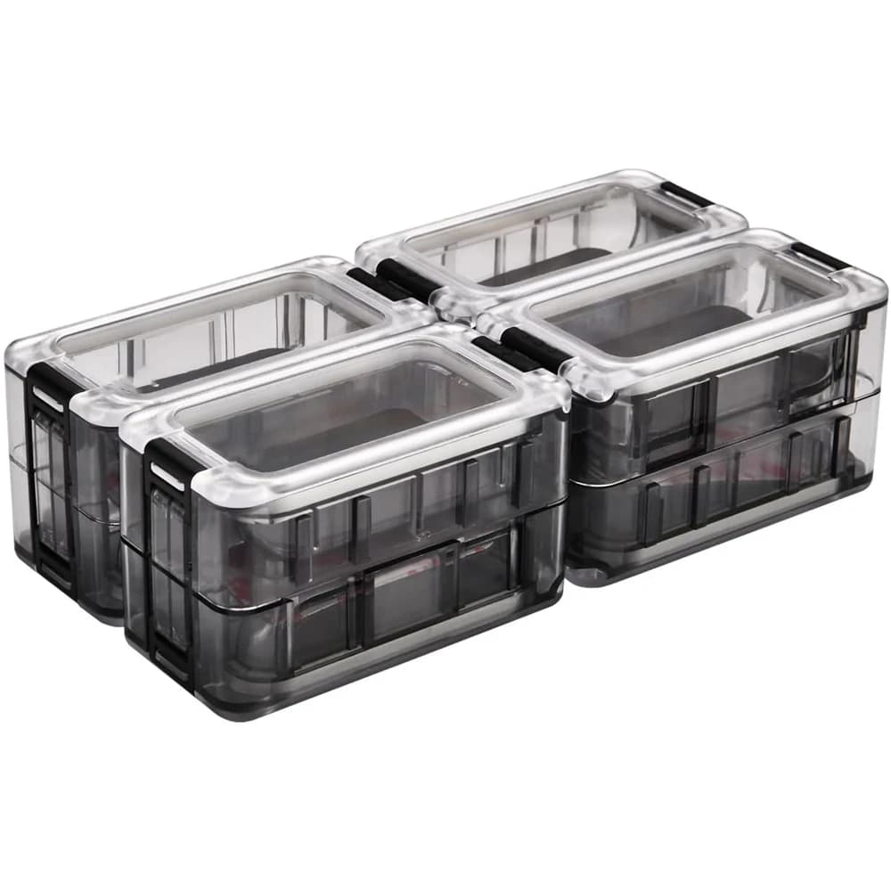 Small Tool Box 8 Pieces Removable Assemble Boxes for Fishing Equipment Striped Seal Light Waterproof Fishing Equipment