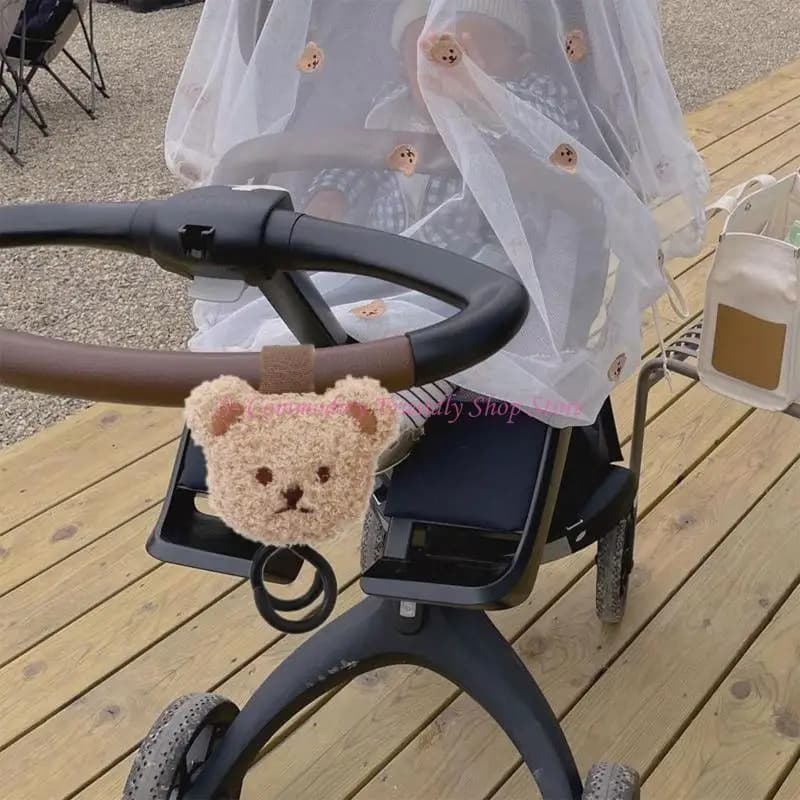 85ae cartone animato orso peluche per bambola gancio passeggino per bambini multifunzionale clip per sedia a rotelle per sedie a