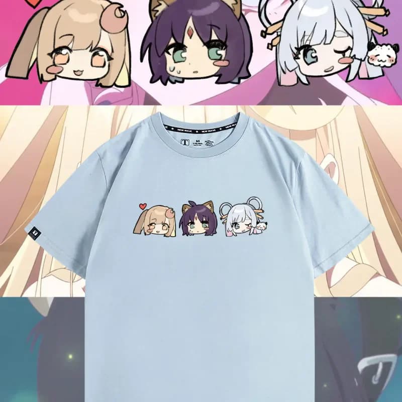 Cosmic Princess Kaguya! Ramuni Yachiyo Cosplay figure T shirt Anime Cosplay Costume Student Summer Casual Short Sleeve Tee Tops