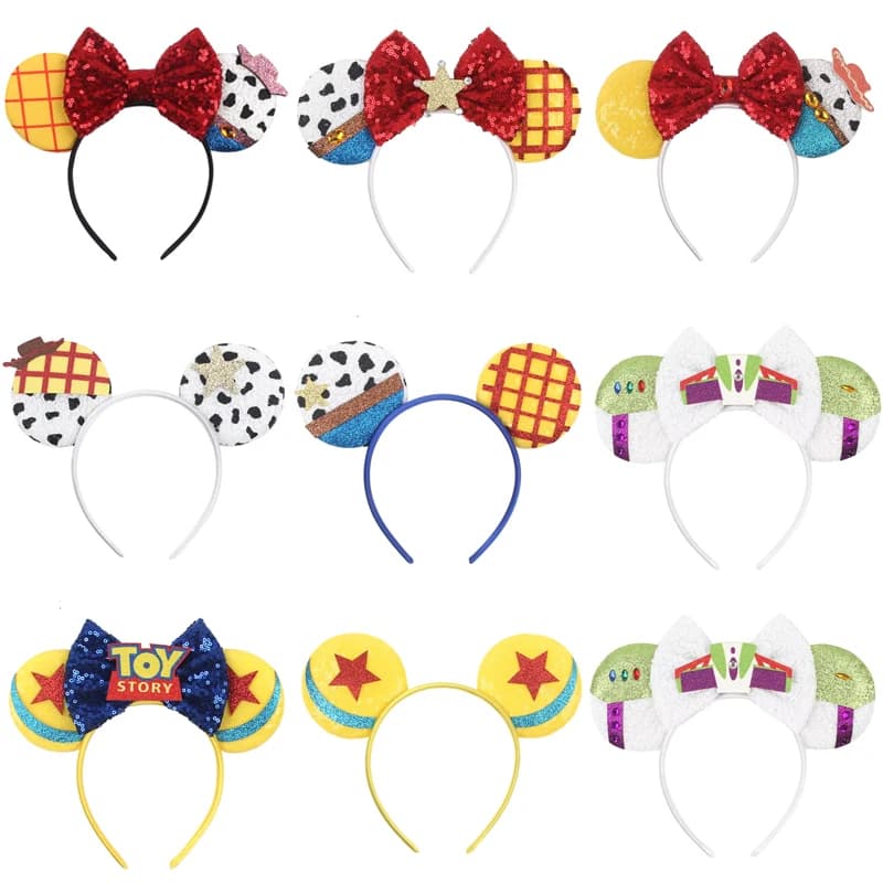 HEROCROSS Cute Mouse Headband Pixar Toy Story Hair Accessories Women Woody Buzz Lightyear Headbands for Girl Ears Alien Headband