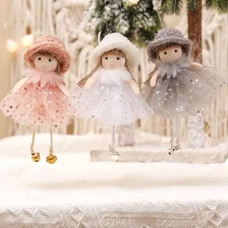 2025Christmas Tree Gauze Dress, Angel Doll Pendant, Christmas Tree Decoration Pendant Christmas Decorations