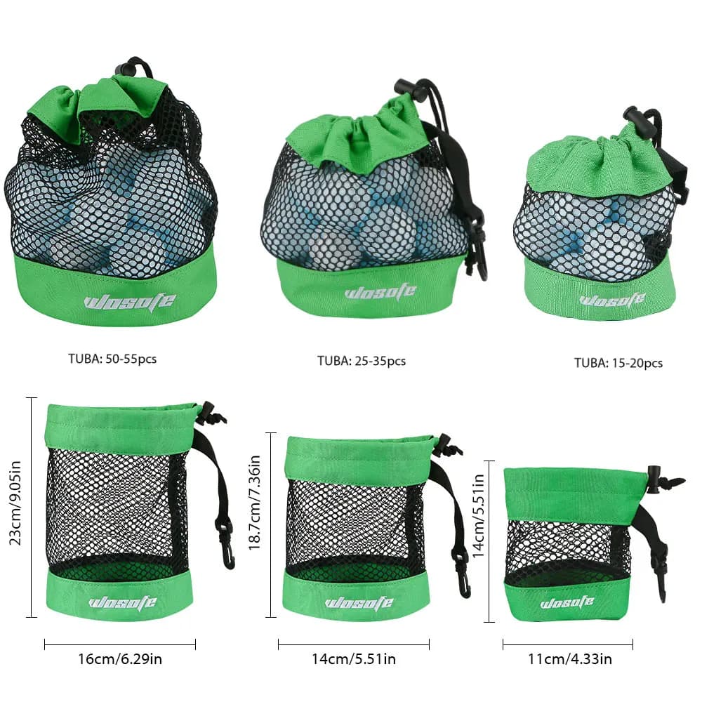 Borsa da Golf in Rete di Nylon con Coulisse, Portatile, per Palline e Tee, per Golf, Tennis, Viaggi - Disponibile in 3 Misure
