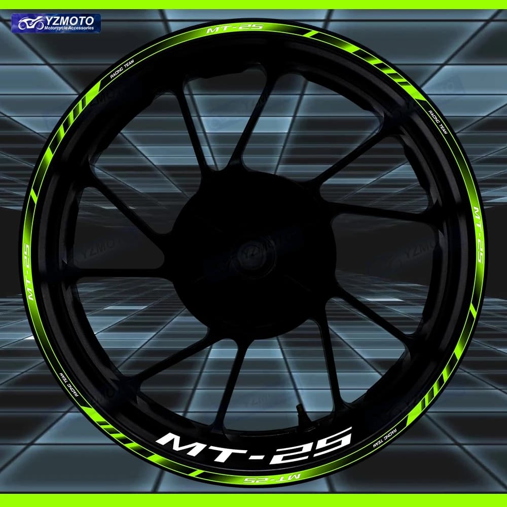 For MT-25 MT25 Motorcycle 17 Inch Front Rear Wheel Racing Sticker Decal Reflective Waterproof Decorative Hub Stripe Rim Stickers
