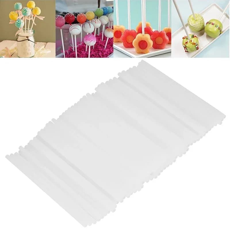 50/100 pz Utensili Da Cucina 10/15 cm Hollow di Plastica Lecca-lecca Bastone Torta Pops Accessori Bakeware Sala Da Pranzo Bar Casa giardino