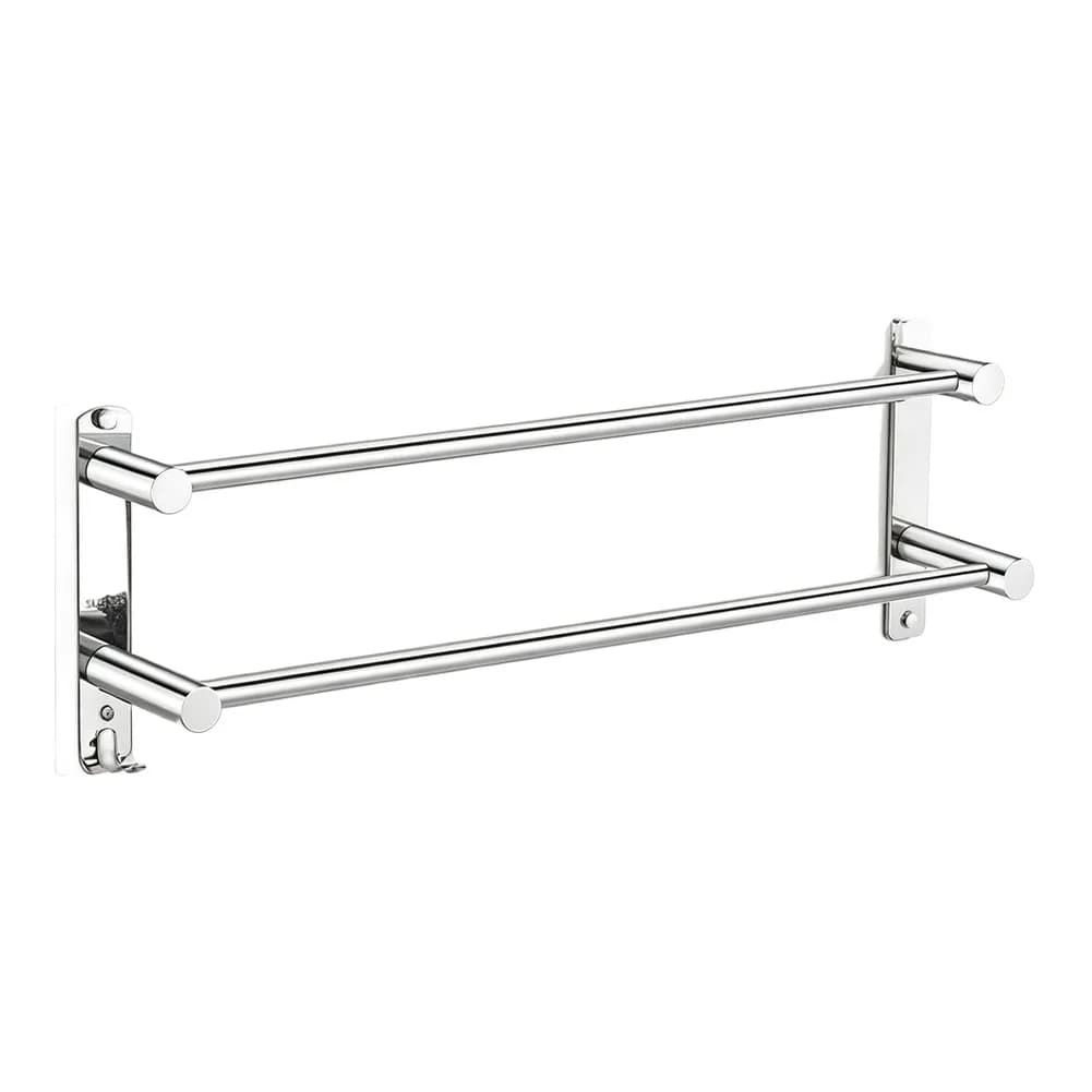 Towel Bar Stainless Steel Adjustable Wall Mount Towel Rack for Bathroom Space Efficient Installation Supports Heavy Towels