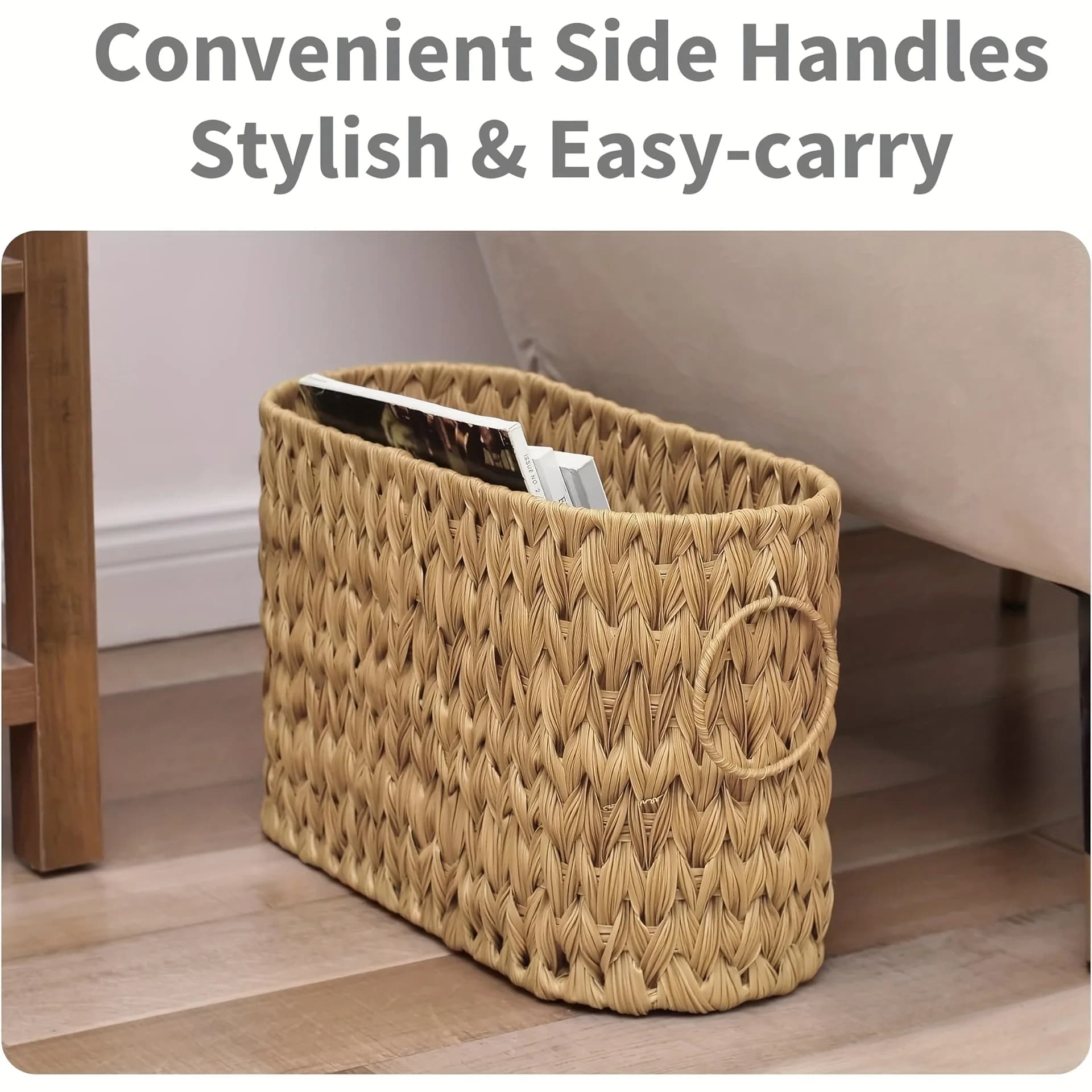 Grande Cesto Intrecciato Vintage in Plastica, Porta Carta Igienica Multiuso per Casa, Hotel, Bagno