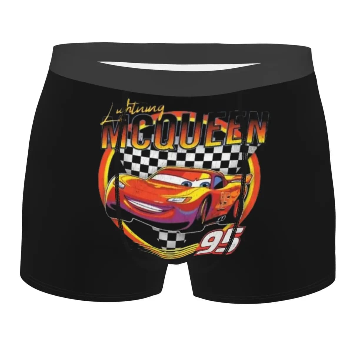 Pantaloncini boxer da uomo Cars Cartoon Lightning Mcqueen, mutande elasticizzate da uomo stampate in 3D