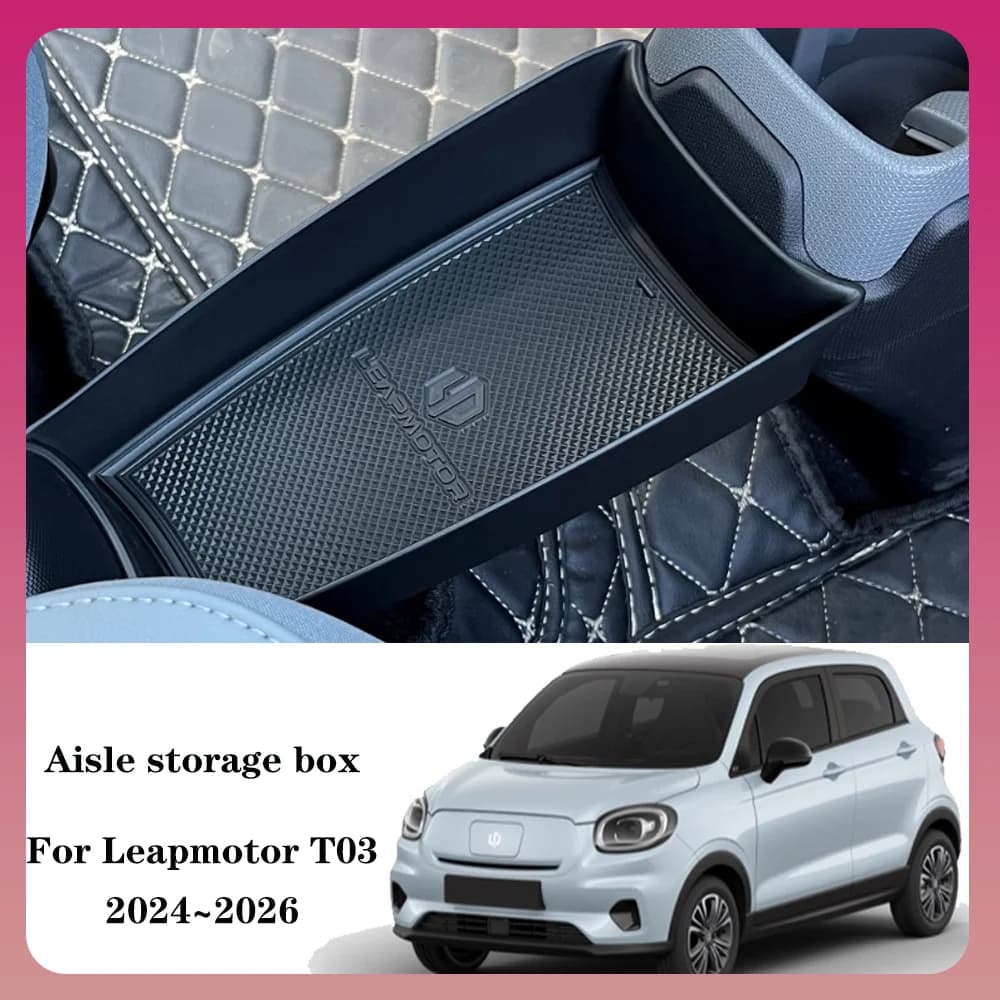 For Leapmotor T03 2022~2026 24 25 Central Control Storage Central Channel Storage Box Car Tray To Organize Interior Accessories