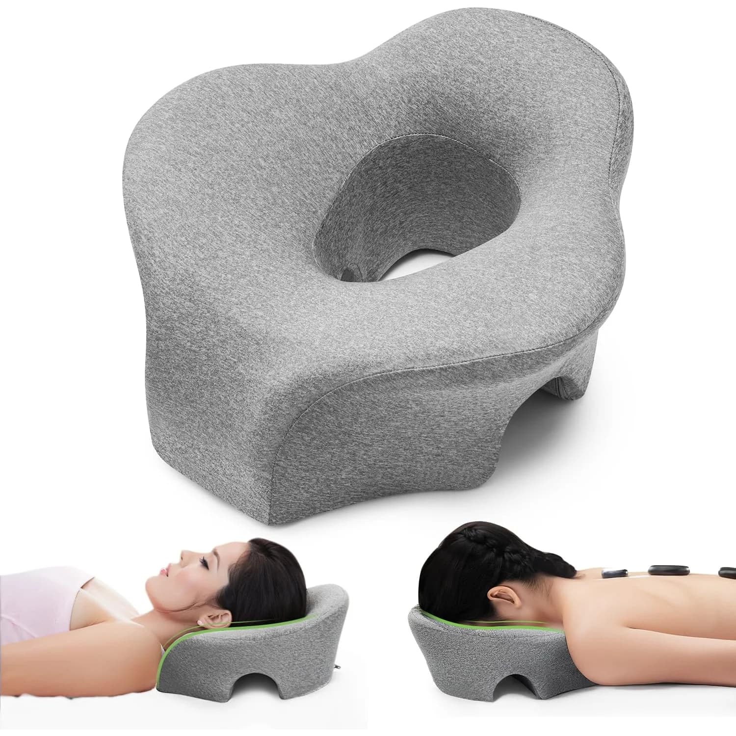 Cuscino incline Cuscino per il viso prolungato per il riposo del viso prolungato Comfort Memory Foam Ergonomia Poggiatesta per salone di bellezza Massaggio domestico