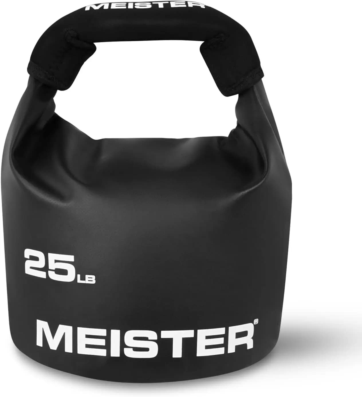 Kettlebell Portatile con Sabbia - Peso Morbido da 25 libbre / 11,3 kg Nero per Allenamento Fitness a Casa