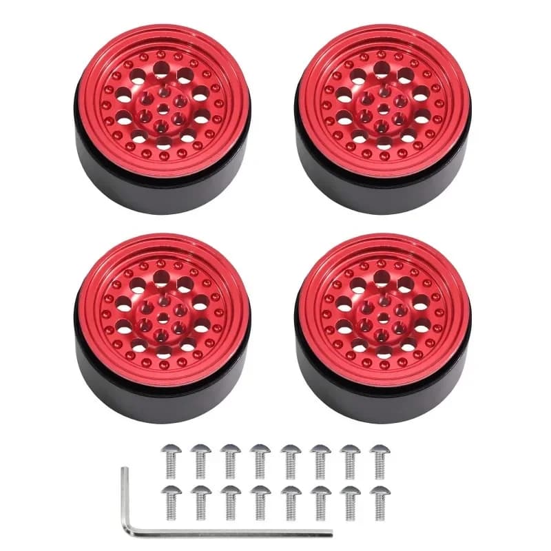 Cerchi Beadlock in Lega da 5mm Esagonali 40*17mm per MANGNIU MN82S MND90 MN99S MN78 1/12 RC Crawler, Parti di Aggiornamento con Bloccaggio in Metallo