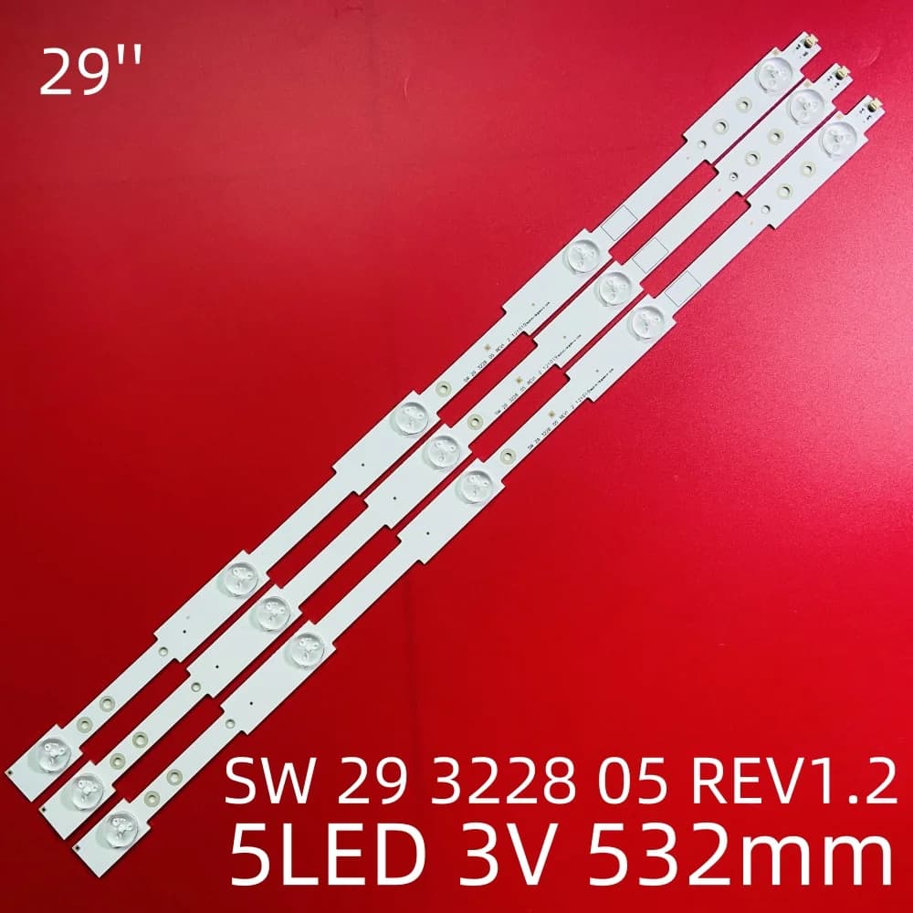 3PCS x LED Backlight Strip for 29INCH SW 29 3228 05 REV1.2 5Leds 532MM