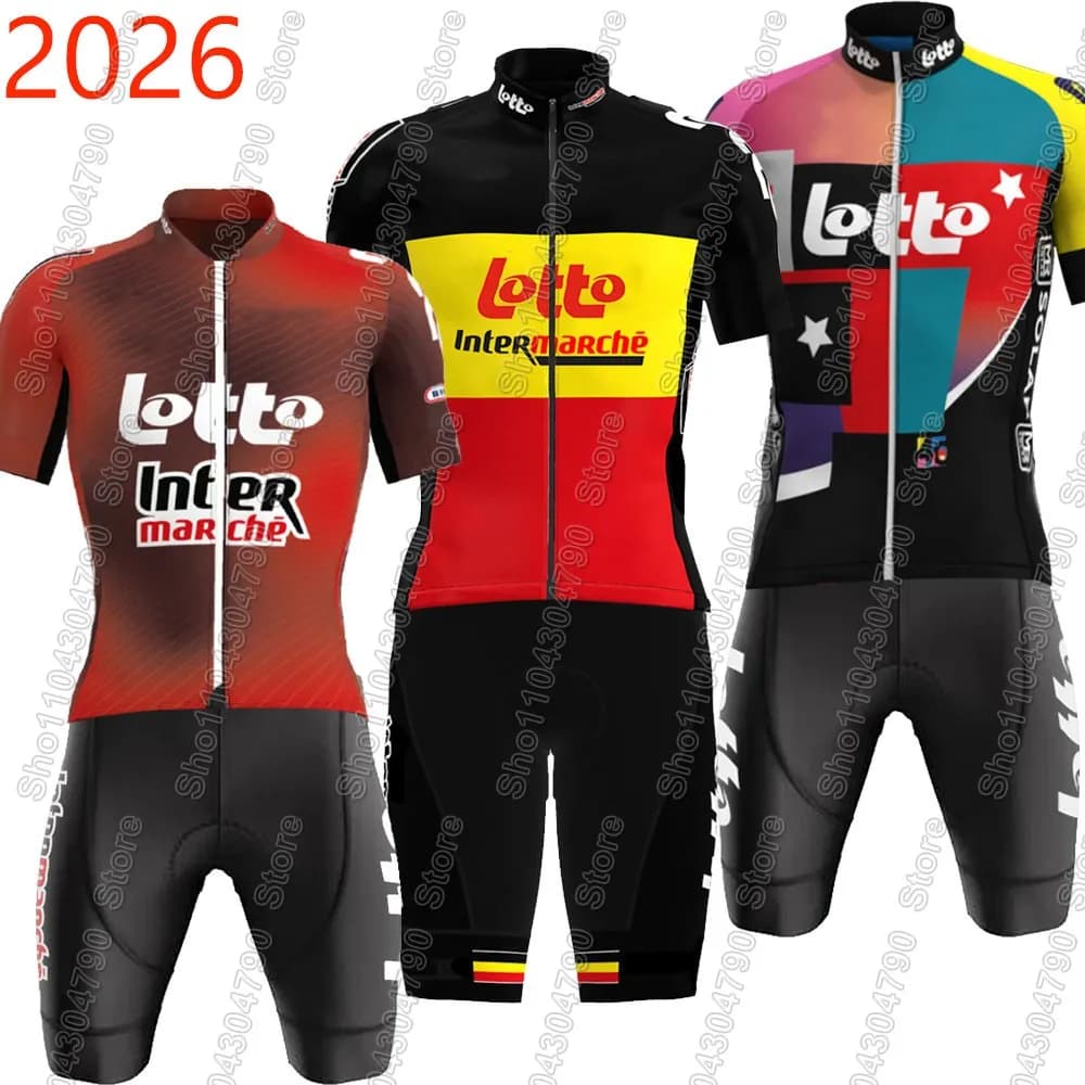 Complete with Cycling Lotto Team 2026 Belgium Man 40Y - MTB Ropa Maillot Bike and Salopette