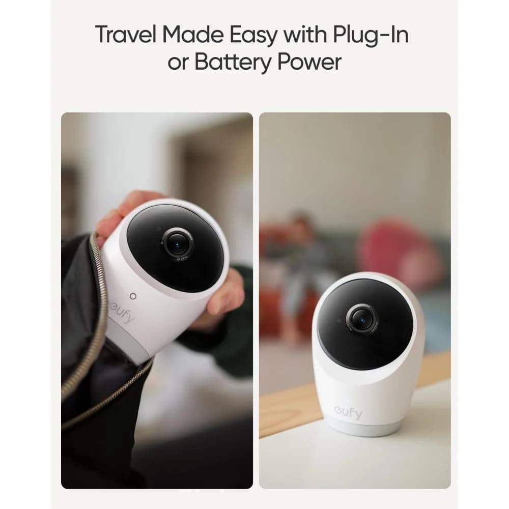 Telecamera aggiuntiva eufy Baby Monitor E21, risoluzione 4K UHD, zoom 8x, visione notturna, batteria da 5000 mAh