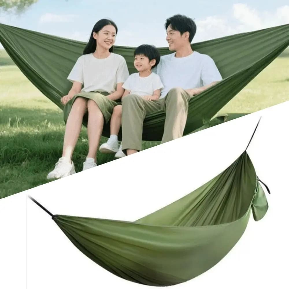 High Strength Colorful Hanging Hammocks Foldable Single and Double Size Camping Hammock Easy Setup Dacron Outdoor Swing Garden