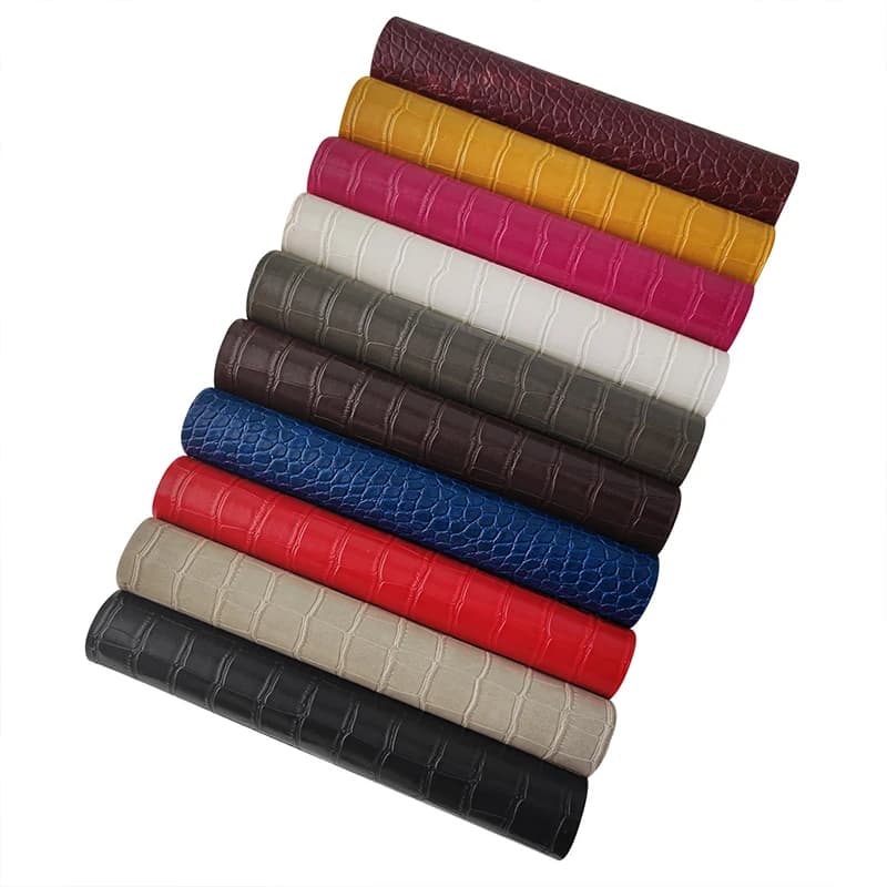 Rotolo di tessuto in pelle sintetica con motivo a coccodrillo glitterato lucido per realizzare borse fai da te borsa scarpa divano cintura in pelle Craft