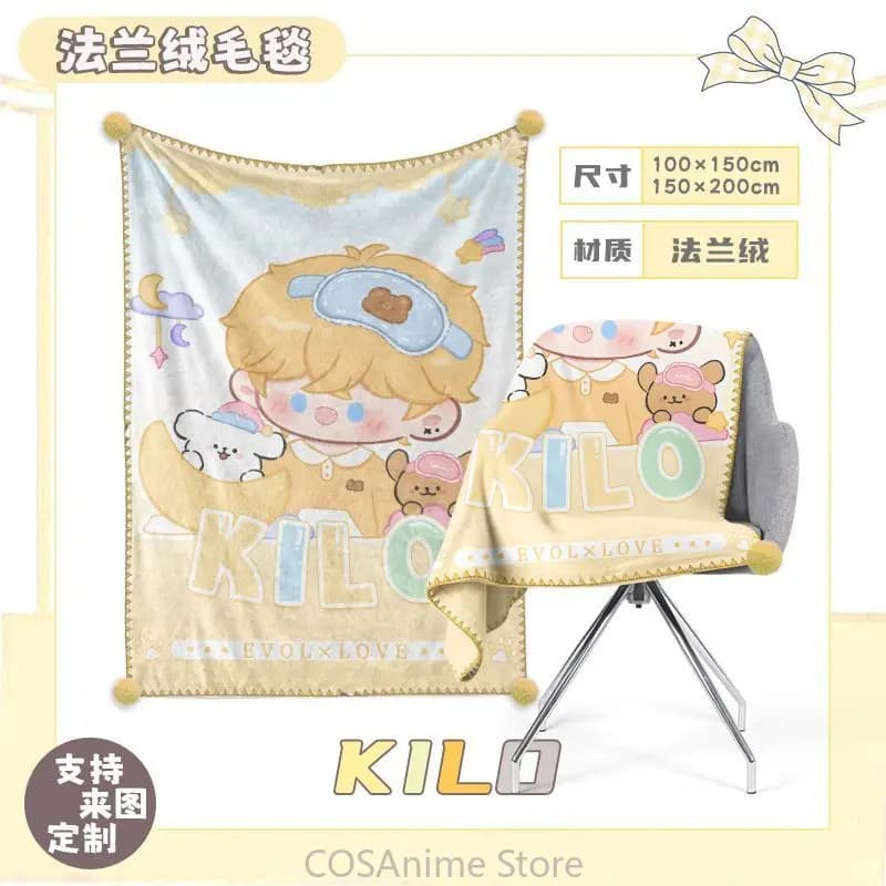 Coperta in flanella Love and Producer Victor Gavin Kiro Anime Cosplay per divano, casa, pisolino, letto