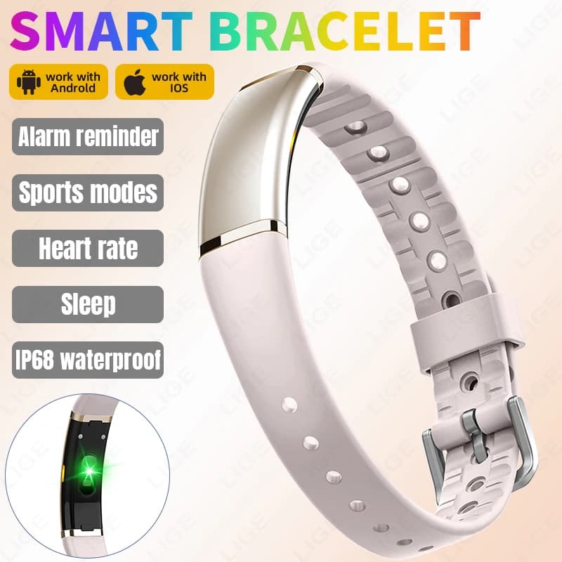 LIGE 2026 NUOVO Braccialetto Intelligente, Fitness Tracker, Monitoraggio Frequenza Cardiaca, Senza Schermo, Impermeabile, Multifunzione, Smartwatch per Uomo e Donna