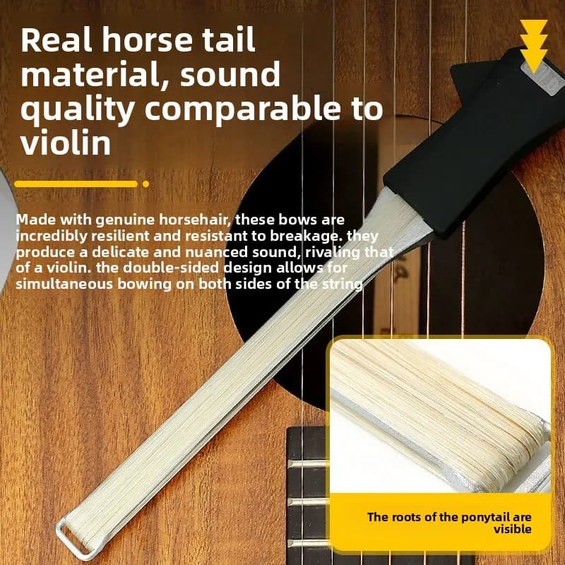 Guitar Bow Acoustic Guitar Picasso Bow Real Ponytail Second Change Violin Playing String Pick String Comes With Pick