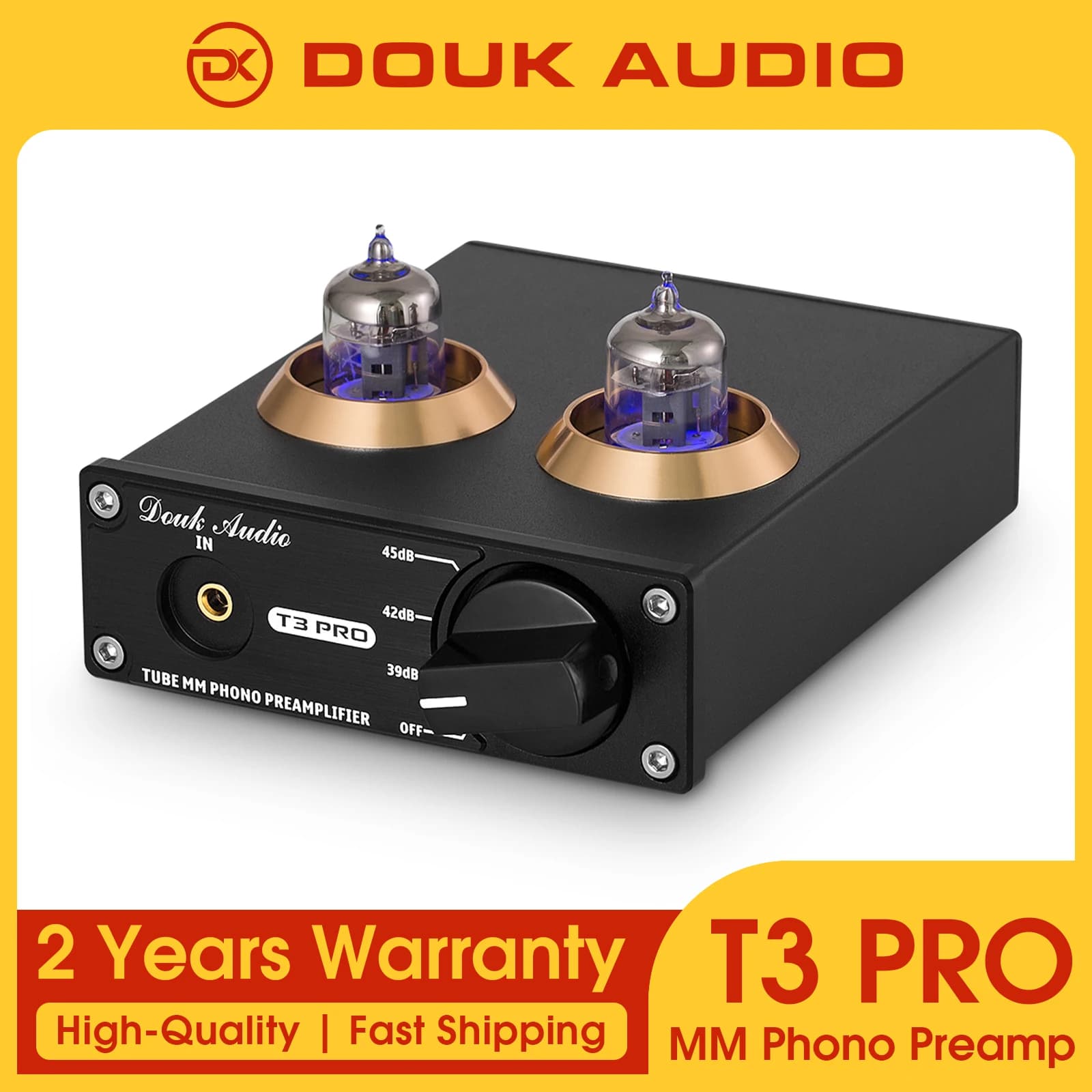 Douk Audio Mini HiFi MM Phono Stage Turntable Preamp Stereo Audio Vacuum Tube Preamplifier