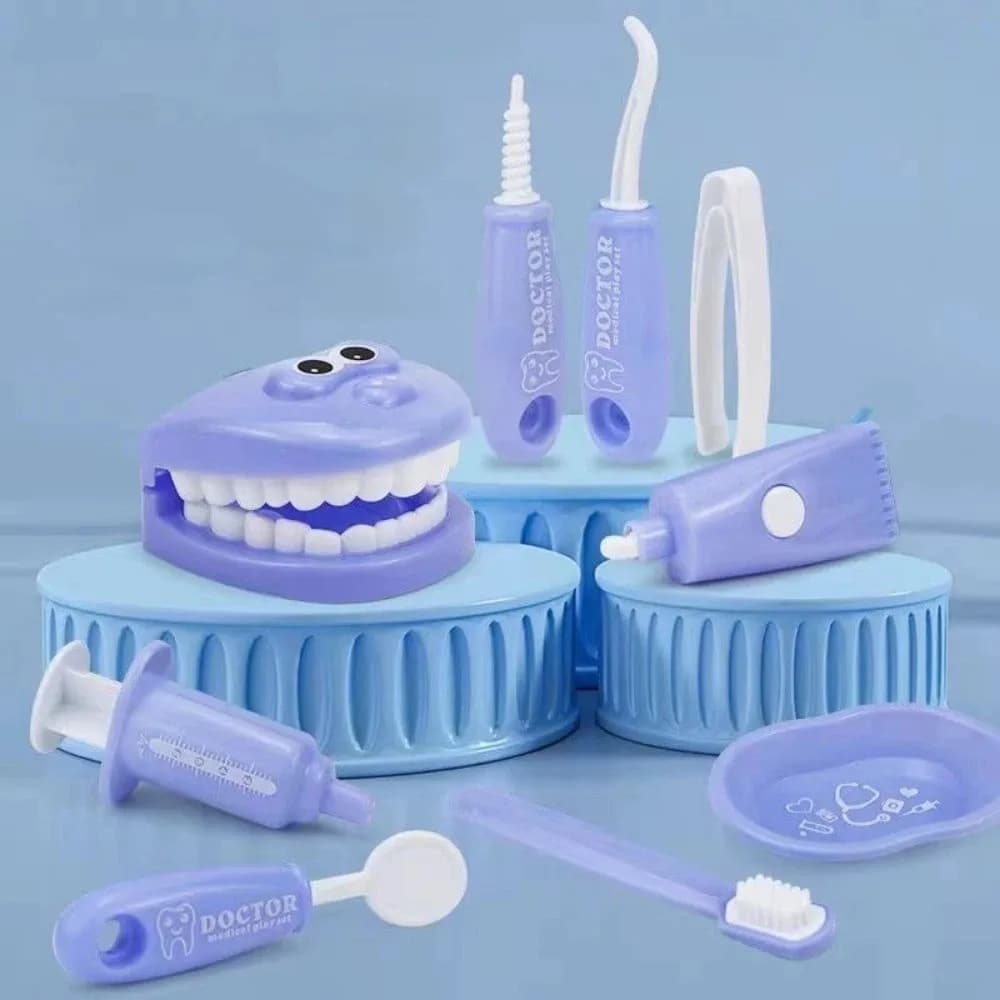 9pcs/set Children Early Education Teeth Model Simulated Oral Brushing Practice Doctors Role Play Montessori
