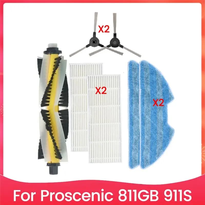 Benchmade Quality Main Brush HEPA Filter Mop Cloth For Proscenic 811GB 911S Replacement Parts Efficient Household Cleaning Acces