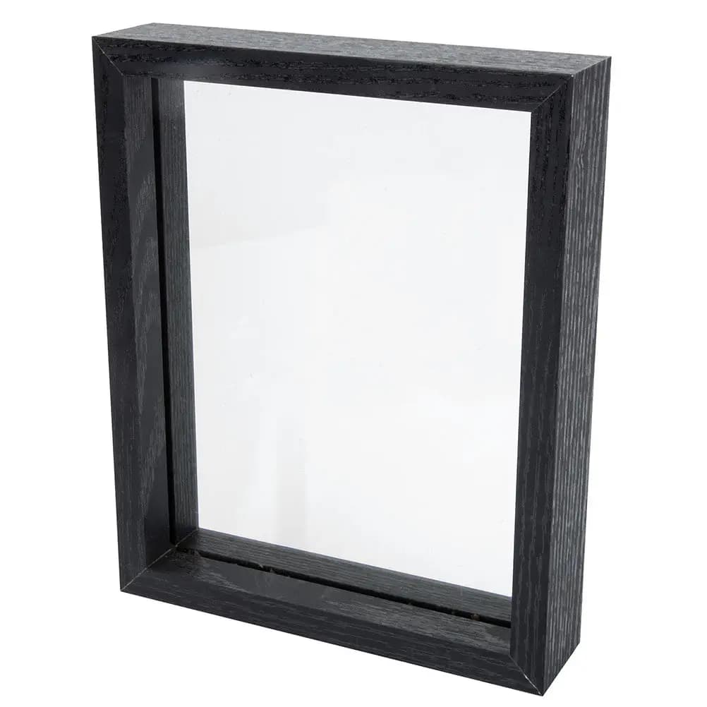 Cornice Espositiva in Legno Massello e Vetro per Collezioni Fai-da-Te di Piante, Fiori e Farfalle - Design Semplice ed Elegante per Esposizione da Tavolo