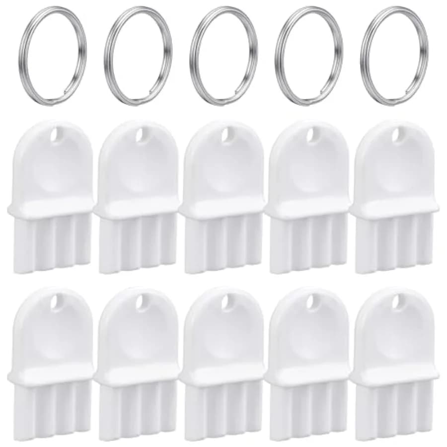 10 Pack Paper Towel Dispenser Key Toilet Paper Holder with 5 Key Rings Fits Most Commercial Universal Tissue Dispenser Keys Rep