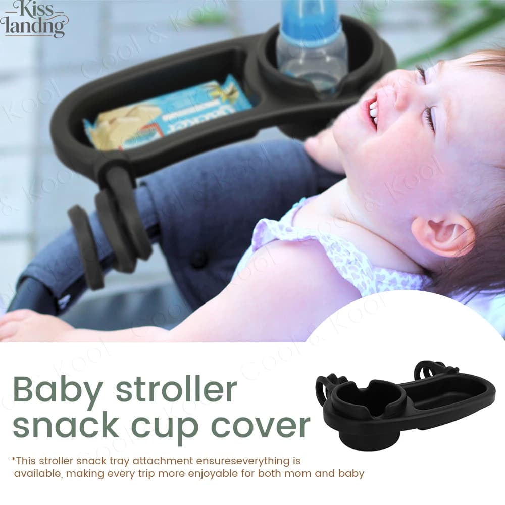 Clip a Spirale in Silicone per Snack da Passeggino, Supporto Universale Antiscivolo per Bicchieri e Vassoi per Mantenere gli Oggetti al Sicuro