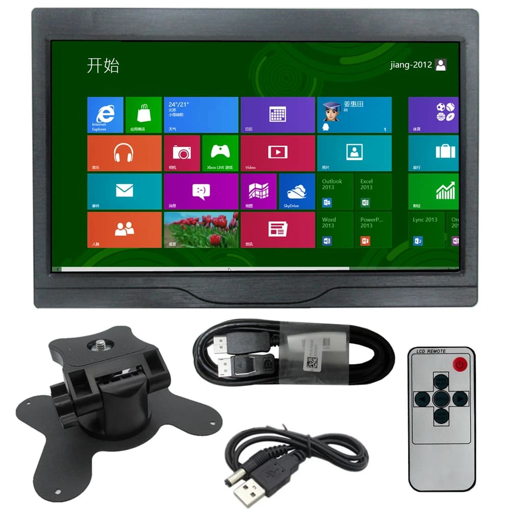Kit display portatile completamente compatibile da 10,1 pollici HDMI/VGA/AV per scheda di sviluppo/Raspberry Pi/Monitor per microscopio elettronico