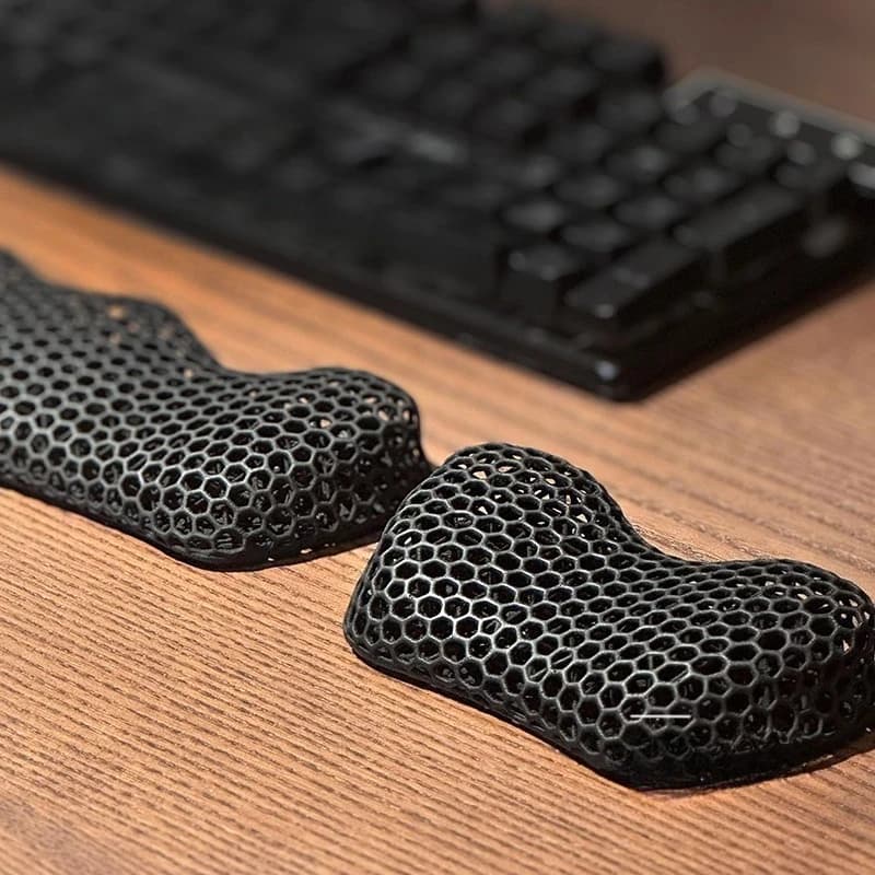 Supporto ergonomico per il polso con tastiera 3D, cuscino da polso per mouse ventilato, tappetino flessibile per digitazione, comoda aggiornamento della workstation