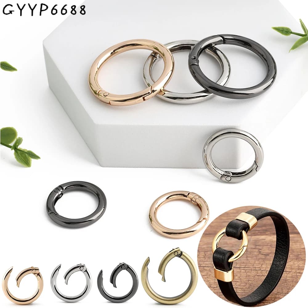 20/50/100 Pezzi Anelli a Molla Rotondi da 13mm 17mm 20mm 25mm 31mm 38mm per Fibbie di Borse, Chiusure a Scatto, Clip e Accessori Connettori