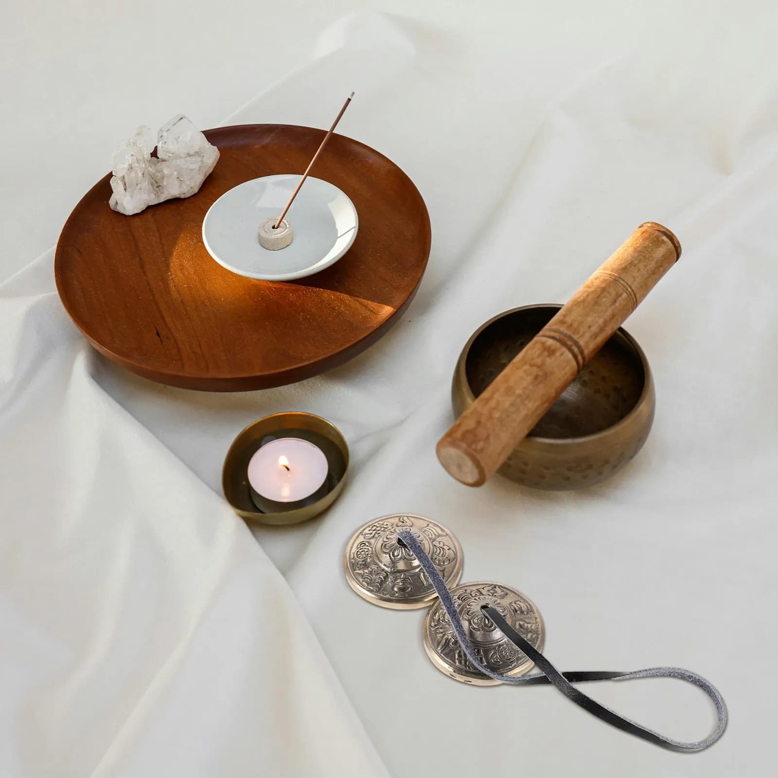 Nepalese Meditation Tingsha Bells Copper Finger Cymbals Tibetan Sound Therapy Relaxation Chime Bells Yoga Percussion Instrument