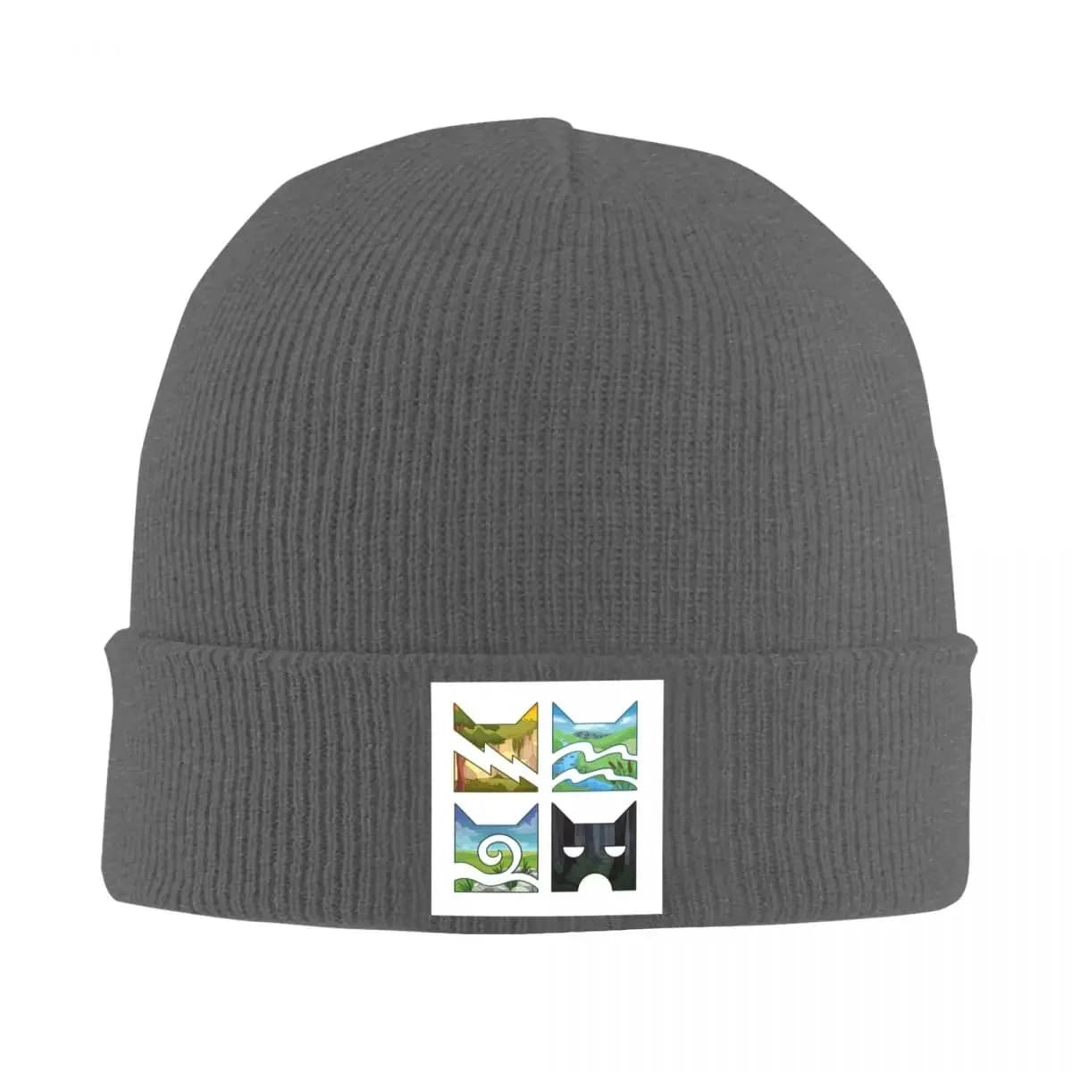 Classico quattro guerrieri guerrieri gatti logo caldo berretto lavorato a maglia cappello cofano moda autunno inverno berretti da esterno cappelli per unisex adulto