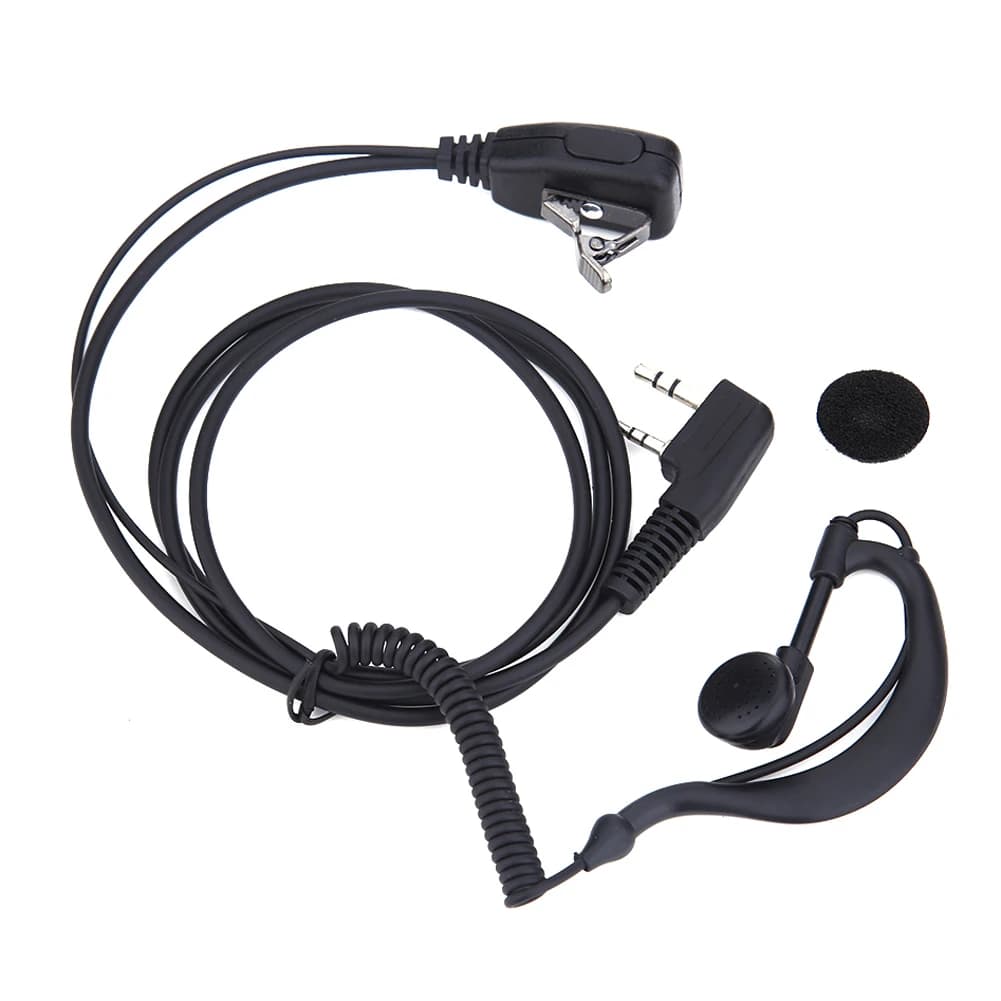 Auricolare a 2 PIN con Microfono PTT per Interfono, Cuffie per Walkie Talkie con Microfono Integrato