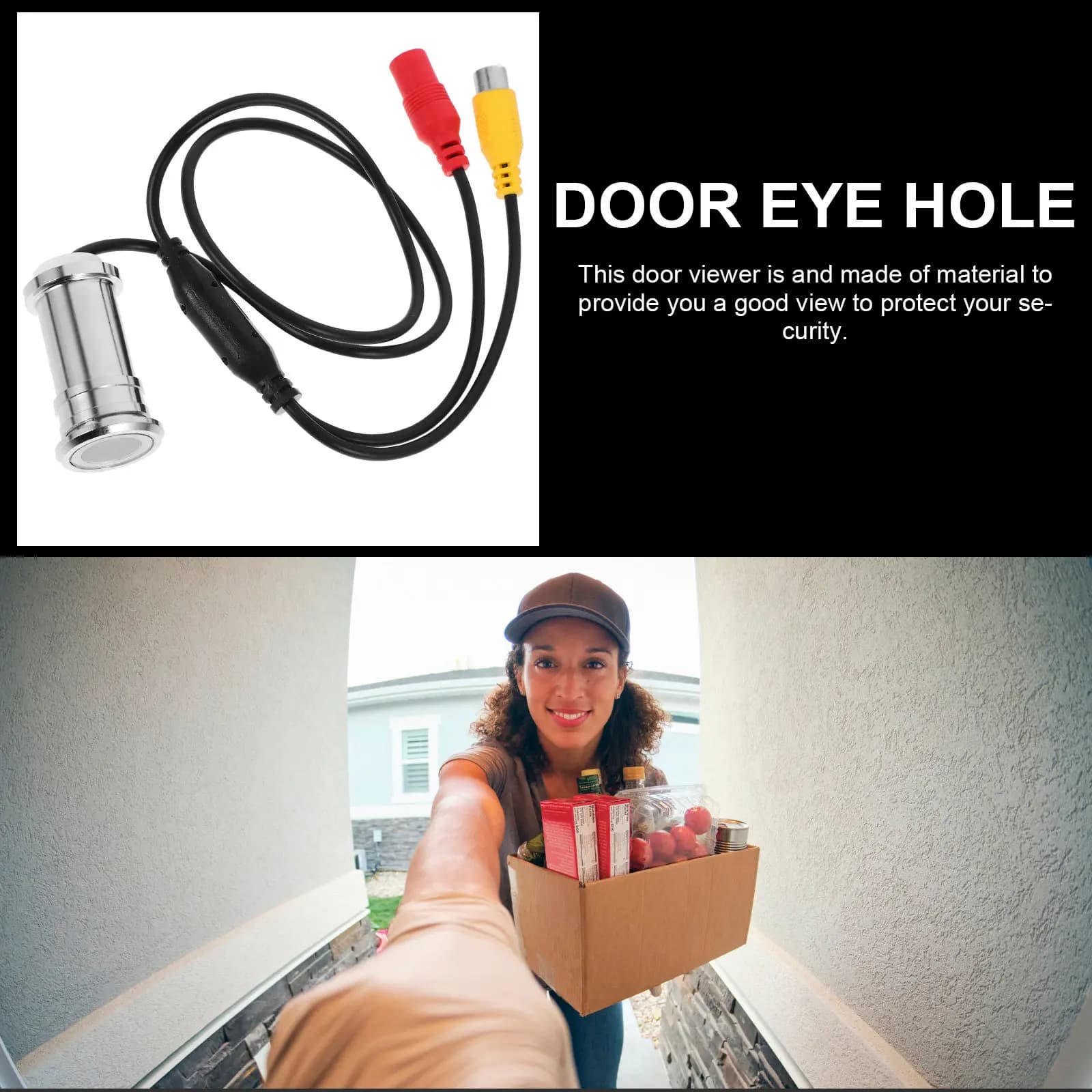 Wide Angle Door Viewer .6mm Lens 800Tvl Cmos Sensor Video Peephole Camera 90 Degree Indoor Security Door Eye Hole