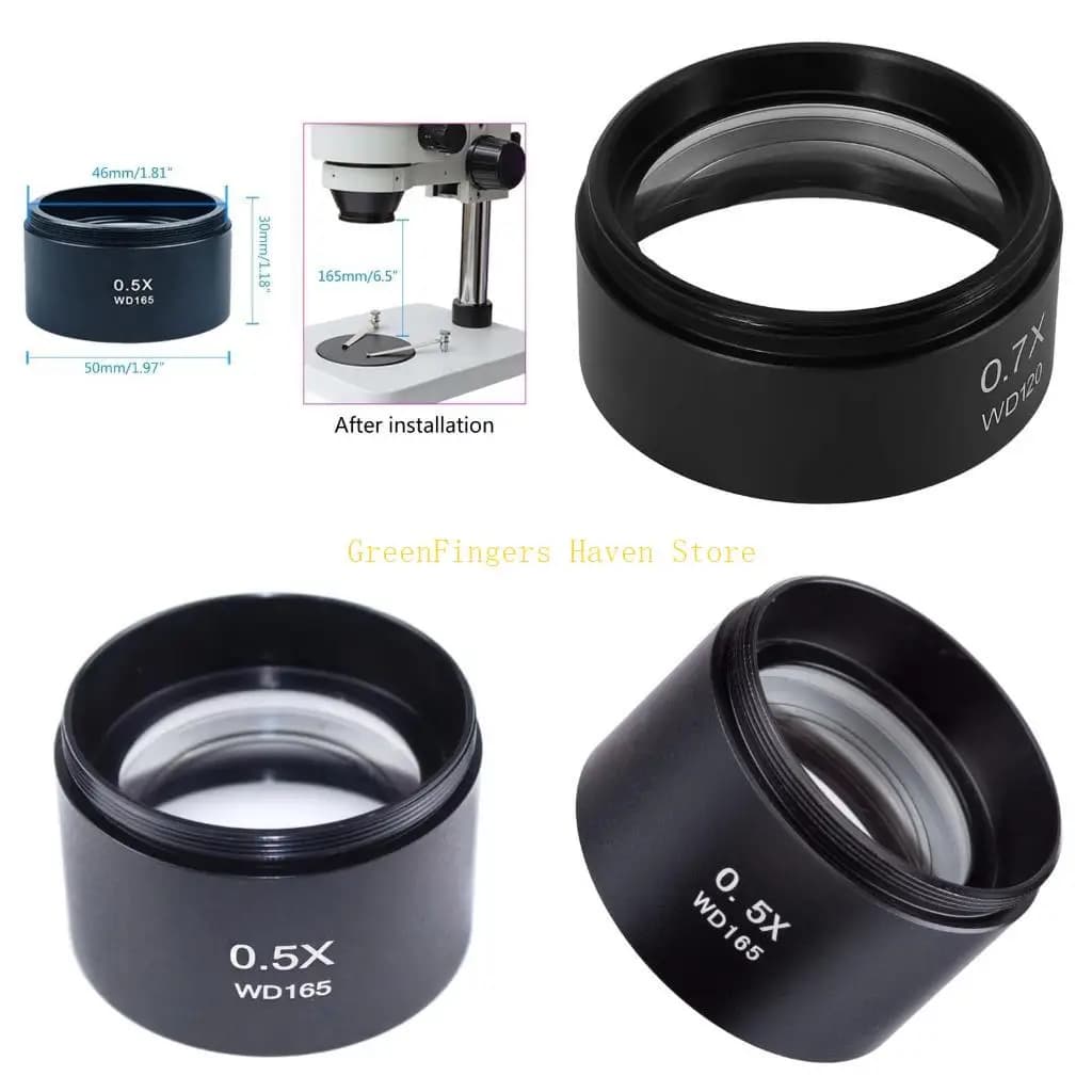 F68D WD165 Lente per oggetti ausiliari 0,5X Lente per microscopio per zoom stereo trinoculare