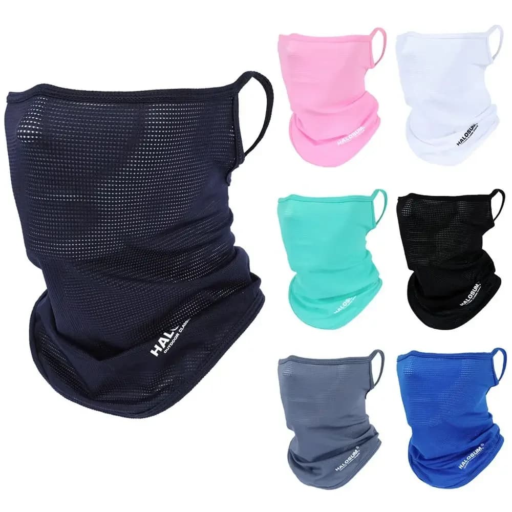Bike mask with summer sunscreen in ice silk Full face mask Sun screen Breathable UV sunscreen Hiking Outdoor Cycling Windproof