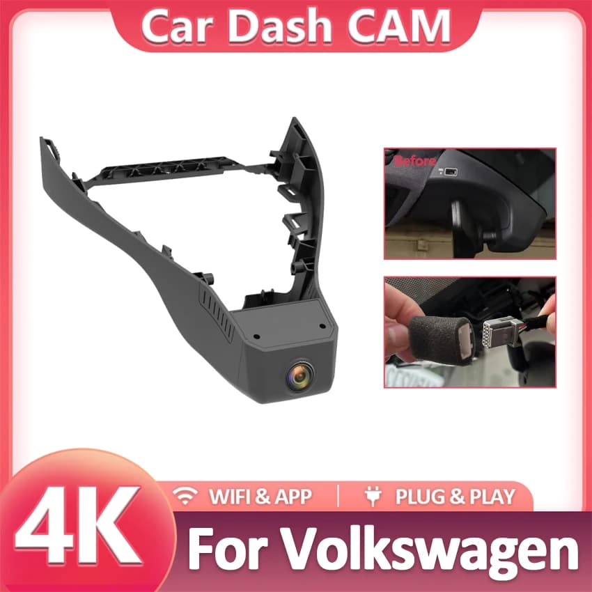 Dash Cam for Volkswagen id.4 crozz 2022-2025, DVR camera for WiFi cars with night vision, OEM style, Dashcam for VW id4