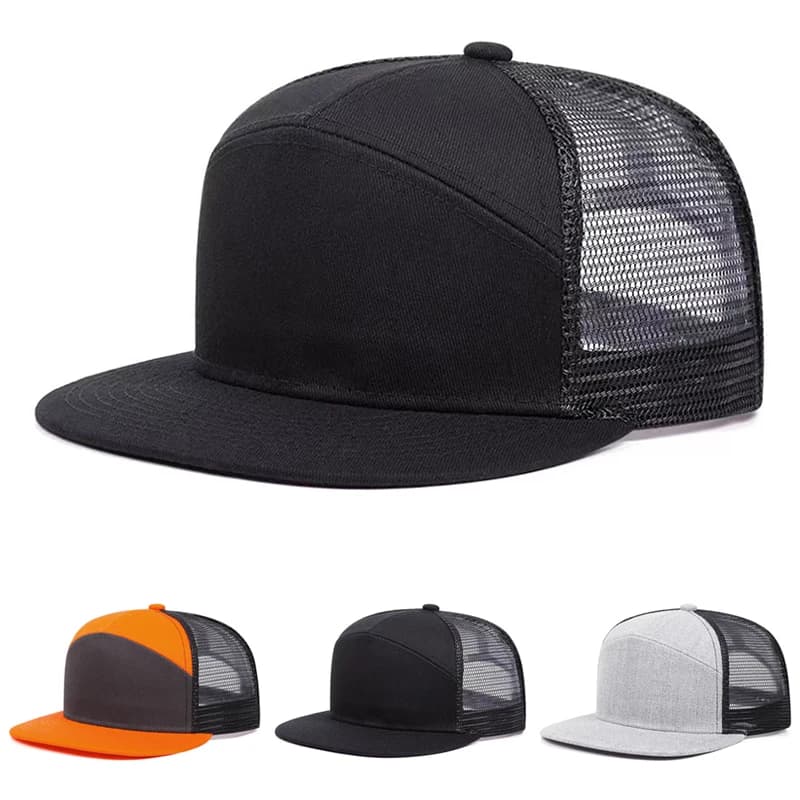 2026 New Fashion Flat Edge Hat Hardtop Baseball Hat Daily Leisure Decoration Sunshade Hat Men's and Women's Same Style Mesh Hat