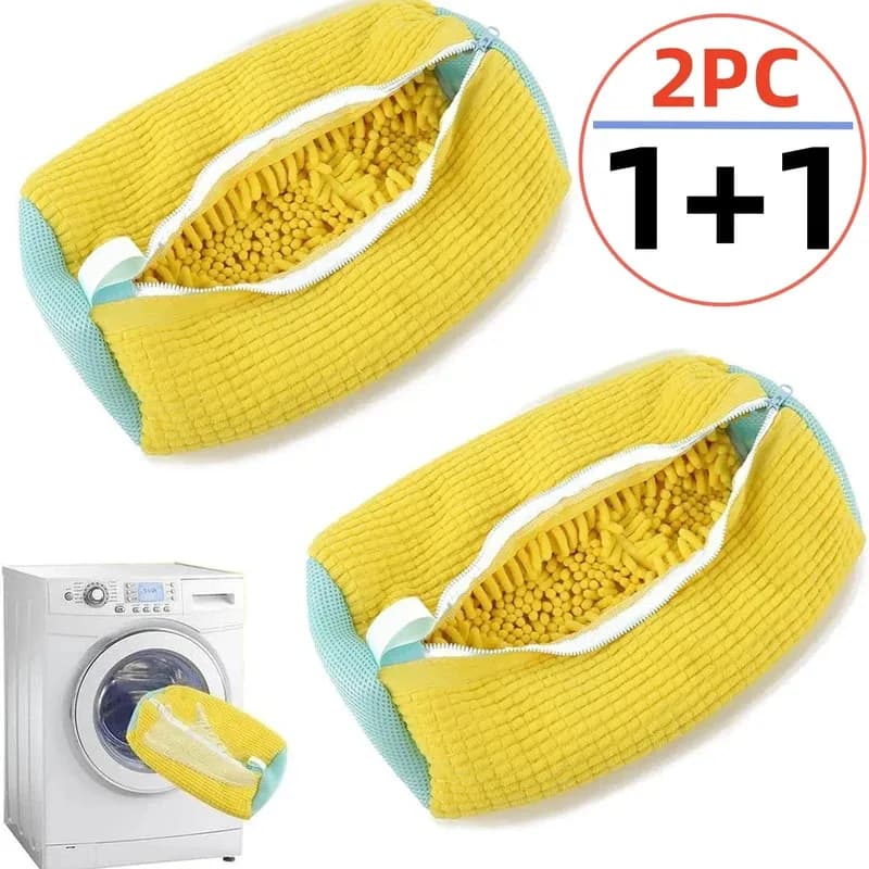 2 Bags for Washing Cotton Shoes, Easily remove Dirty, Anti-Deformation Bags for Shoes and Dresses