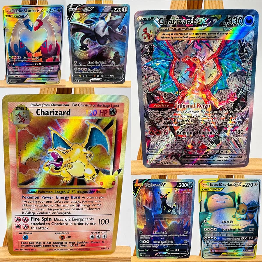 PTCG Lugia Charizard Umbreon Sylveon Giocattoli Hobby Hobby Collezionismo Gioco Collezione Anime Carte